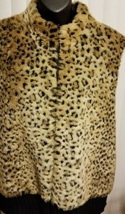 Leopard fur vest